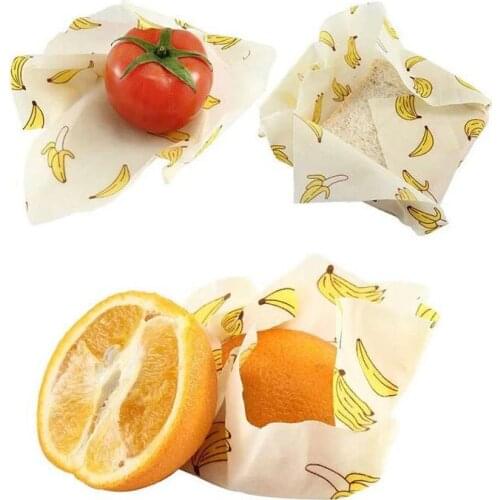 Reusable Beeswax Food Storage Wraps Zero Waste Cling Sandwichs Wrappers Sustainable Bowl Cover Eco Friendly Bees Wax Food Wraps