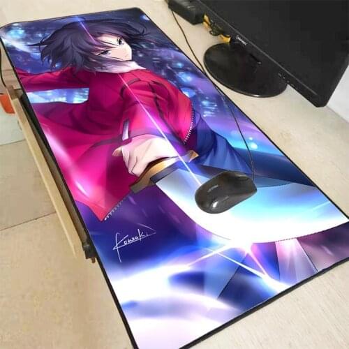 MRGBESTAnime Boy with Sword Mouse Pad Computer Mousepad RGB Large Mouse Pad Gamer XXL Mouse Carpet Big Mause Pad PC Desk Mat