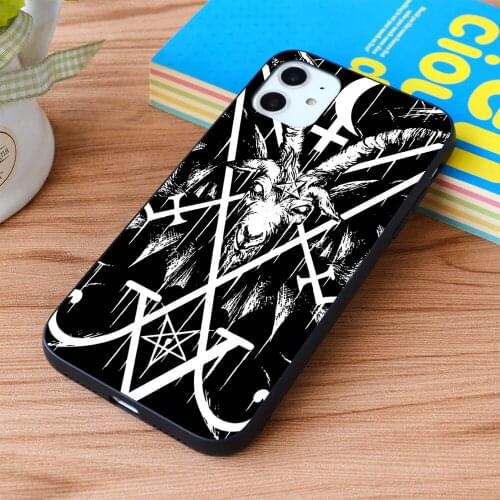 For iPhone SIGIL OF LUCIFER AND BAPHOMET Soft TPU border Apple iPhone Case