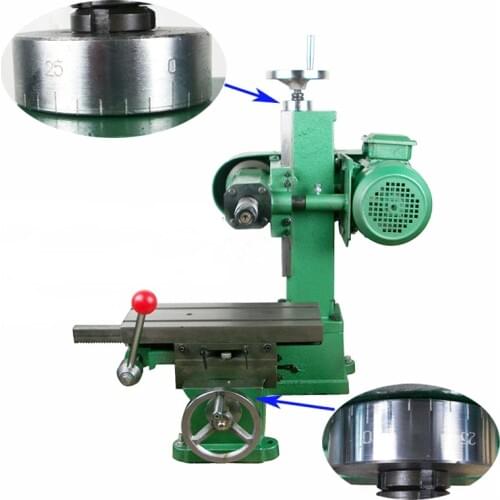 Mini Desktop Grinder Saw Blade Light Milling Machine Horizontal Milling Machine Scale Engraving Machine Slotting Device XM1518C