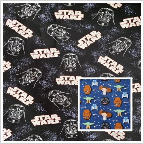 Disney Star War Darth Vader Print 100% Cotton Fabric for Boy Clothes Hometextile Cushion Cover Curtain Needlework DIY