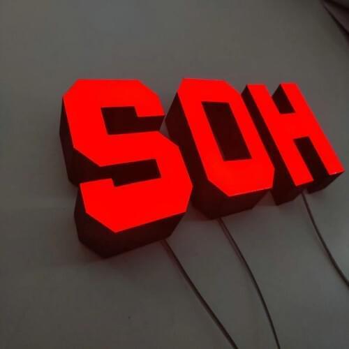 Custom company advertising led LOGO sign Epoxy Resin lighted 3D lettering signage