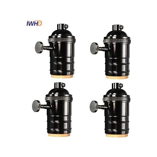 Portalampara Vintage E27 Lamp Holder Soquete Douille E27 Vintage Lamp Socket Edison Industrial Pendant Lampholder Base