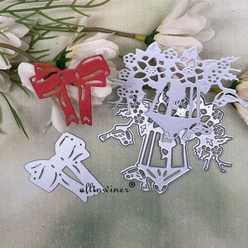 Christmas lights and bow Metal Cutting Dies Stencils For DIY Scrapbooking Decorative Embossing Handcraft Die Cutting Template