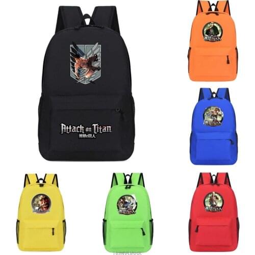 Attack on Titan Backpack Fashion Casual Women Men Backpack Travel School Bag For Teenage Girls Boys Shoulder Bag Mochilas Female