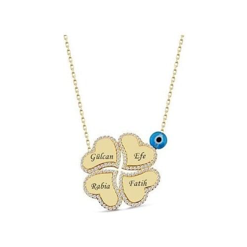 Silver 4 Heart Is Necklace