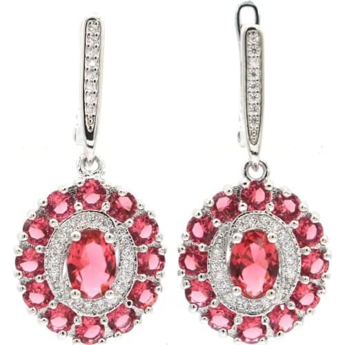 22x20mm Dazzling Created Dark London Blue Topaz CZ Womans Gift Silver Stud Earrings