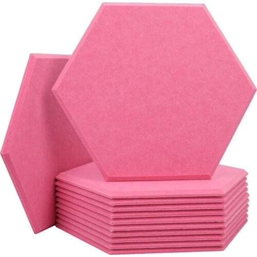 Hexagon Acoustic Panels Sound Proof Padding 12 Pack Beveled Edge Sound Absorbing Panel Acoustic Treatment