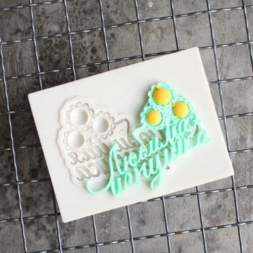 Letter flower shape silicone mold DIY fondant cake chocolate mold sugar dry Pez mold baking utensils kitchen accessories