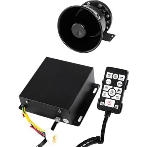 YHAAVALE 100W 12V 18 Tone Loud Car Police Siren Horn Alarm PA System With MIC