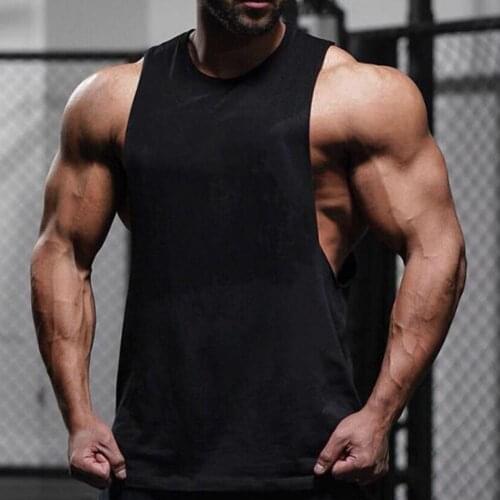 Summer Men Vest Solid Color Loose Summer Round Neck Sleeveless Top for Fitness Casual Tank- Tops Fashion Clothing