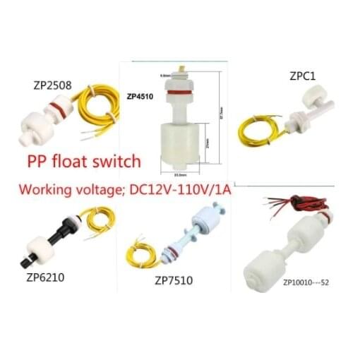 ZPC1 PP float switch / liquid level switch / water level switch / liquid level sensor / anti-corrosion plastic float ball ZP4510