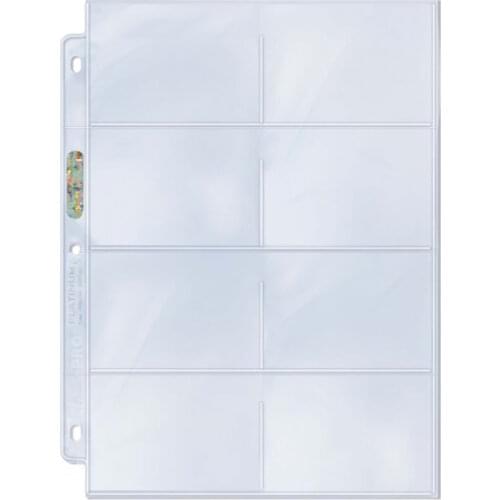 10 pcs/lot ULtra. Pro platinum 8 Pockets card pagessuitable for MTG/TCG/YU-GI-OH Array face definitely /NBA star cards 70mm*95mm