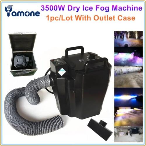 1x Wedding Club Party 3500W Dry Ice Fog Machine Super Heavy Dry Ice Low Lying Fog/Smoke Stage Special Effect Machine With Case