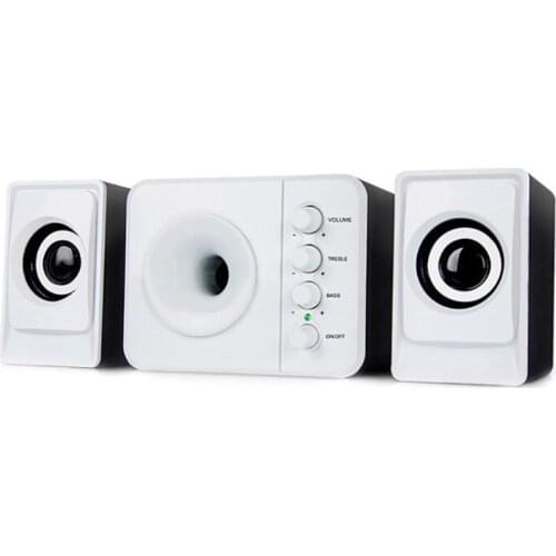 2.1 USB-Powered Desktop Speakers, Knob Control, Computer Stereo Speaker with Subwoofer Gaming and Multimedia PC Speakers