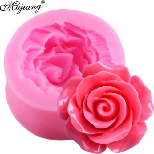 3D Rose Flower Silicone Mold Polymer Clay Soap Candy Chocolate Cookie Baking Mould Cupcake Topper Fondant Cake Decorating Tools