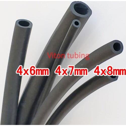 4x6mm 4x7mm 4x8mm 4mm id Fluorine rubber hose FKM tube Viton tubing FPM pipe acid-base heat oil resistant fluororubber tube