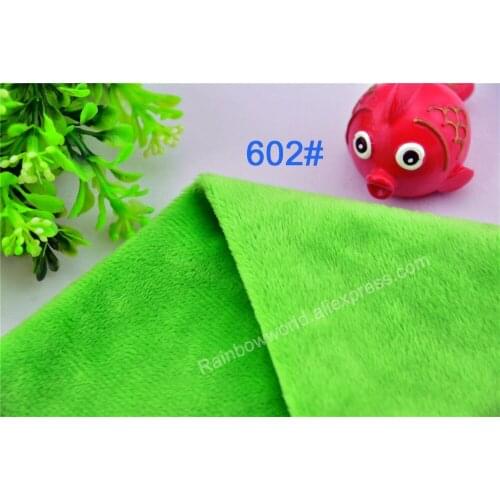 602# green Super soft velvet fabric microfiber Fleece velboa hair height 2-3mm for DIY stuffed toy pillows(10 pieces)