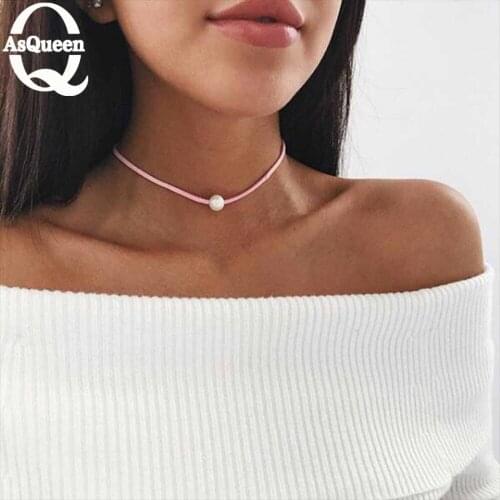 Женские кожаные чокеры ASQUEEN Q China At AliExpress
