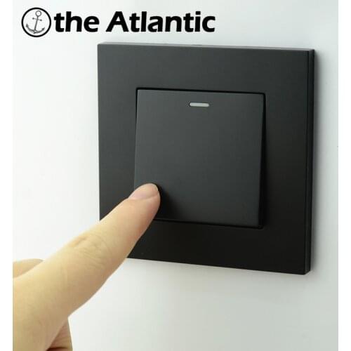 Atlectric ON/OFF Button Power Switch 1 2 3 4 Gang EU FR Power Socket 86 Type Dual Triple Quadruple Socket PC Panel With USB Port