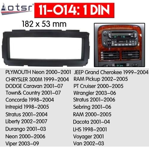 Car Radio frame Audio Fascia For Jeep Grand Cherokee 2005+ 1DIN Car Stereo Radio Fascia Panel Installation Adapter