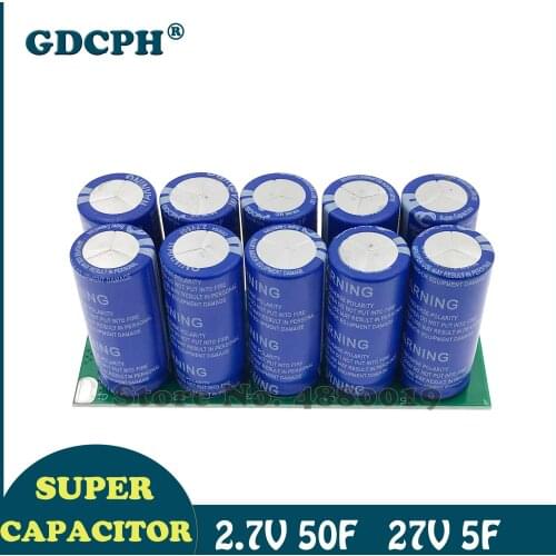 27V5F Automotive Rectifier Low Temperature Starter 2.7V50F Super Farad Capacitor Module 2.7v100F