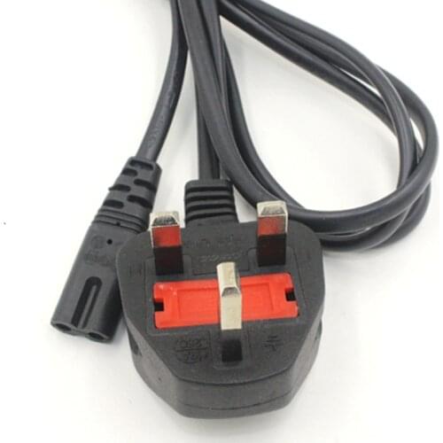 C7 Figure 8 Female 3 prong UK Plug AC Power CableS Lead Cord Adapter 1.8m/6ft