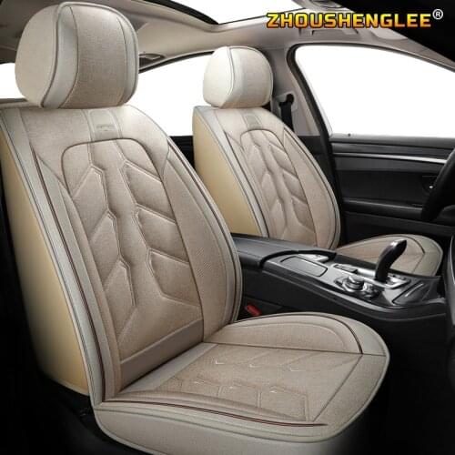 ZHOUSHENGLEE flax car seat covers fit Peugeot 107 206 206CC 207 301 307 307CC 308 408 508 3008 car-styling Auto Accessories
