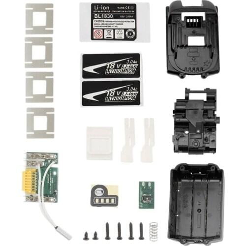 Li-Ion Battery Case Box Charging Protection Circuit Board for MAKITA 18V BL1830 LED Battery Indicator