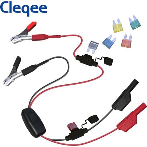Cleqee P1901 Parasitic Drain Tester with Car Blade Fuses Assortment Kit 6 Colors for Automotive Battery Testing