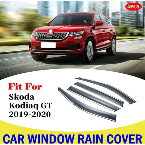 Car window deflectors For Skoda Kodiaq GT 2019-2020 car wind deflector guard rain vent sun visor cover styling accessories