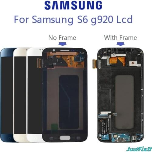 100% Original For SAMSUNG GALAXY S6 G920F G920A G920i Burn-in shadow LCD Display Touch Screen Digitizer Super Amoled Replacement