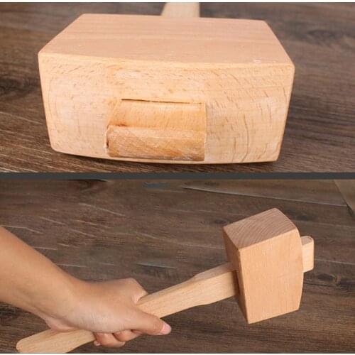 Mallet Vintage Woodworkers Hammer Carvers Beat Wooden Rafter Woodworking Tools for Sew Leather Engraving Printing Supply