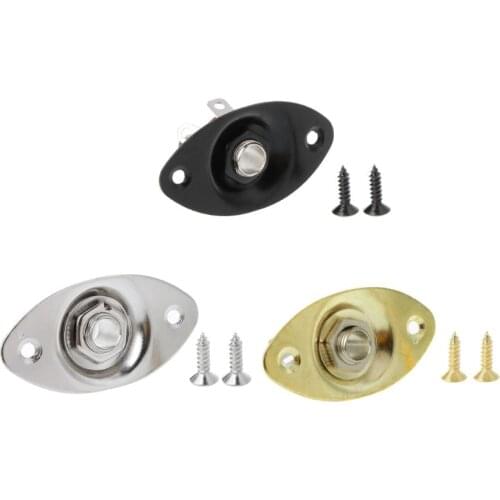 Electric Guitar Bass Jack Socket Output Input Jack Cover Plate With 2 Screws