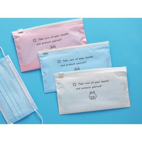 Mask Storage Sealed Bag Portable Waterproof Dust-Proof High Capacity Children Mask Box Face Mask Container Mask Organizer