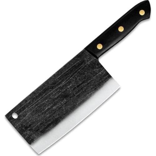 7" Chinese Cleaver Stone Washing Chopper Chef Stainless Steel Knife Professional Kitchen Knives Meat Vege Slicer Chopping Knife