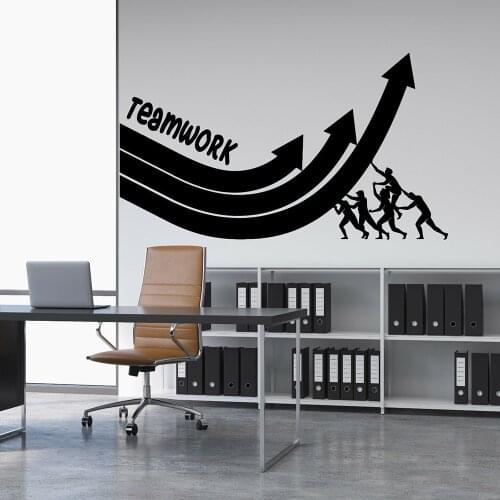Teamwork enterprise Living Room Vinyl Wall Decal quotes Office Motivation Word Wall Stickers For Room Decoration Wallpaper Z315