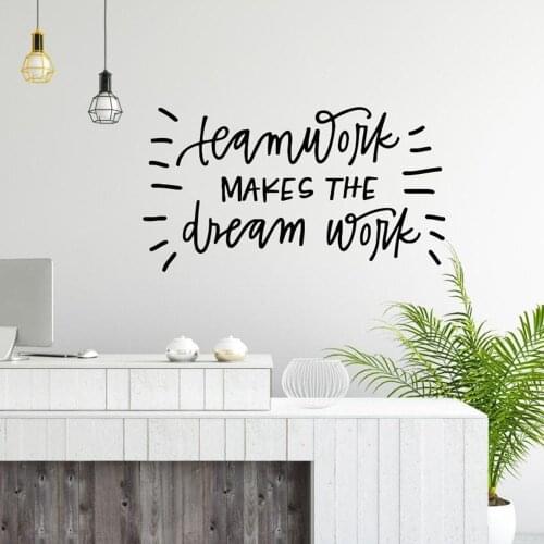 Team Work Quotes Wall Stickers Art Wall Decals Decors Office Decors Business Success Work Idea Inspire Pattern Removable B338