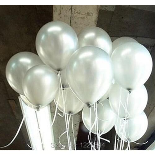 Event Party suppplies Metallic Silver color latex balloon Party favors air balloons Thick 2.2g Good quality 200pcs/lot wholesale