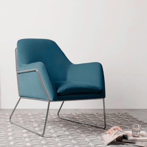 Lazy Nordic Single Ins Net Red Iron Leisure Creative Pink Clothing Store Balcony Living Room Bedroom Sofa Chair Sofa Furniture