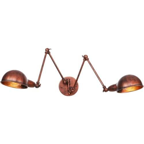 Loft Industrial iron wall sconces rust retro wall lamps Vintage E27 sconce wall lights for living room bedroom bar
