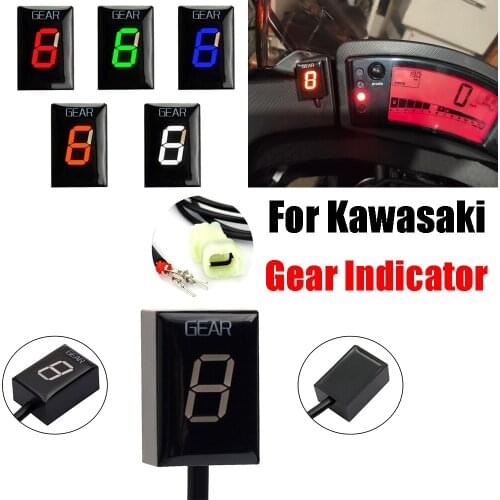 Motorcycle 1-6 Speed Gear Display Indicator For Kawasaki ER6F ER-6N Ninja 250R 400R 1000 KLE650 Versys 1000 Vulcan S 650 W800