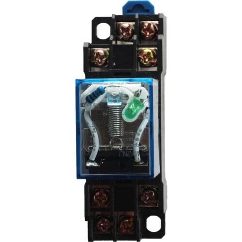 MY2NJ Model DPDT 24VDC Coil 8 Pin 35mm DIN Rail Power Relay & Socket,black