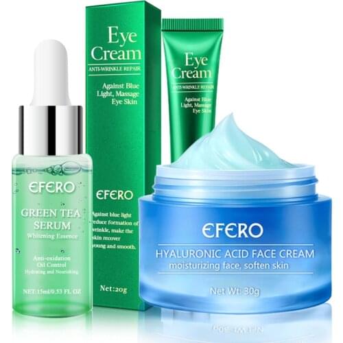 2/3pcs Face Skin Care Set Moisturizer Whitening Face Cream Face Serum Collagen Eye Creams Anti-aging Anti Wrinkle Eye Massager