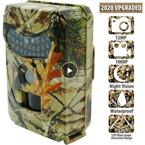 Outdoor Hunting Camera 12MP Wild Animal Detector Trail Camera HD Waterproof Monitoring Infrared Heat Sensing Night Vision