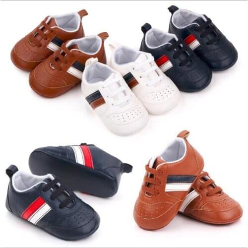 2021 New Baby Shoes Soft Sole Infants PU Leather Casual Shoes Fashion Newborn Boys Girls First Walkers