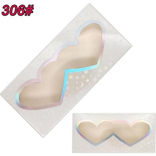 Wholesale 50/100pcs False Eyelash Paper Packaging Box Eyelash Box Packaging Custom Logo Bionic 25mm Mink Hair Heart Shape Box