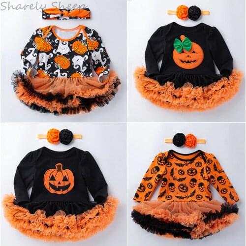 Infant Baby Girl Halloween Cosplay Clothes Newborn Photography Prop Baby Photo Shoot Headband+Dress Outfits Toddler foto Costume
