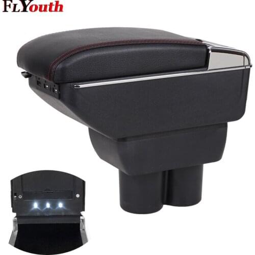 Car Armrest Box For Suzuki JIMNY 2015-2018 USB Charging LED Light Arm Rest Rotatable Centre Console Storage Box Car Styling