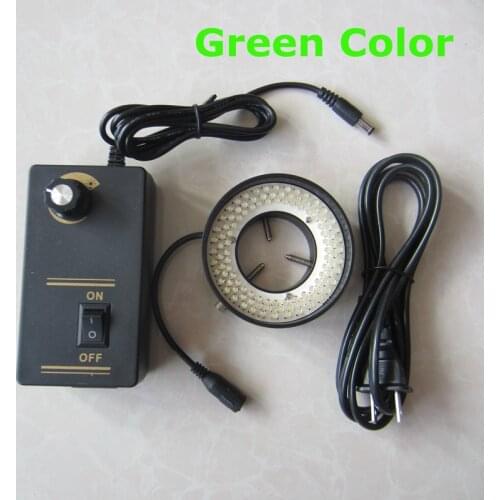 108pcs Green LED Light Illuminated Adjuatable Laboratory Biological Stereo Microscope Ring Lamp Inner Diameter 41mm 90V-264V